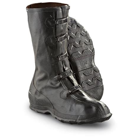 Men's New U.S. Military Galoshes, Black - 176766, Combat & Tactical ...