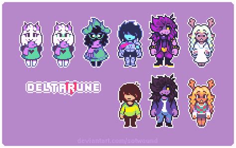 Deltarune - Ralsei, Kris, Susie, Noelle OW Sprites by sotwound on ...