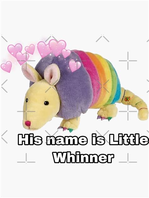 "Webkinz armadillo his name is little whinner meme" Sticker for Sale by ...