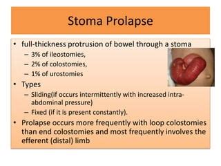 Stoma complications by Prof. Ajay Khanna, IMS, BHU, Varanasi India