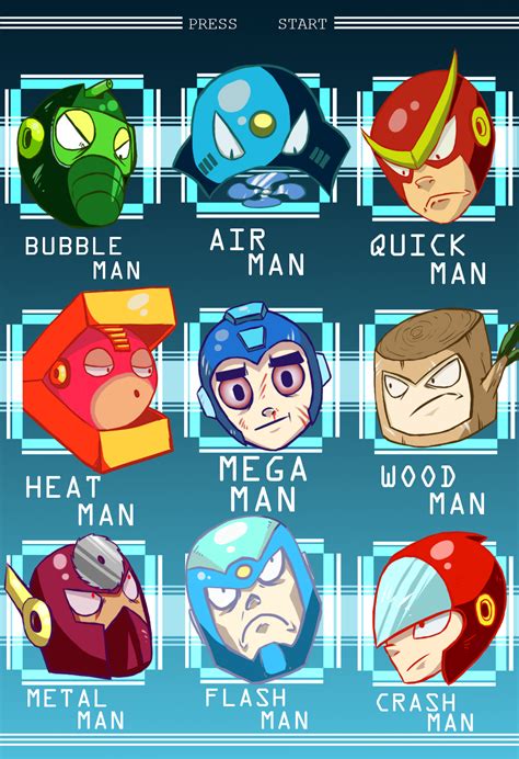 Mega Man 2: Bosses by Brakinja on DeviantArt