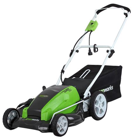 "Greenworks 21"" Lawn Mower with 13 Amp Corded Electric, Walk-Behind ...