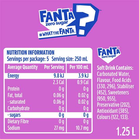 Fanta What The Fanta Zero Sugar 1.25l | Woolworths