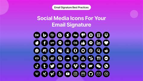 Social Media Icons For Your Email Signature - YourEmailSignature