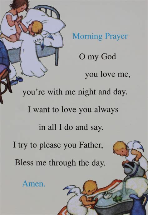 Morning and evening prayer card for children – Crown of Thorns