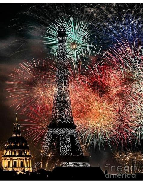 Eiffel Tower new year fireworks Photograph by Kurt BROWN - Fine Art America