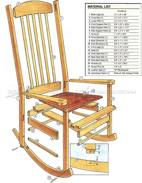 Craftsman Rocking Chair Plans • WoodArchivist