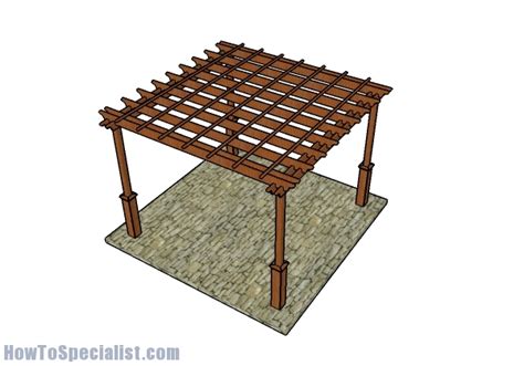 12x12 Pergola Plans | HowToSpecialist - How to Build, Step by Step DIY ...