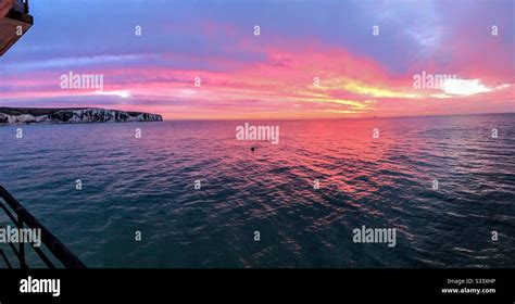 Sunrise of the White Cliffs of Dover Stock Photo - Alamy