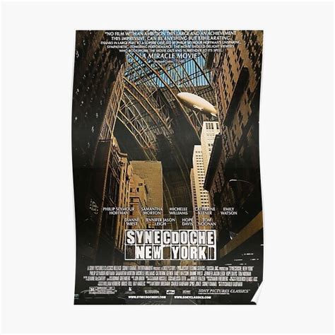 "Synecdoche, New York Movie Poster " Poster for Sale by josh85wilkins | Redbubble