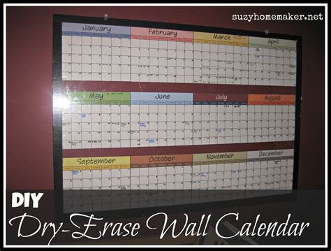 diy dry-erase wall calendar | suzy+co