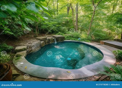 Peaceful Forest Oasis with Hidden Pool and Waterfall Stock Image ...