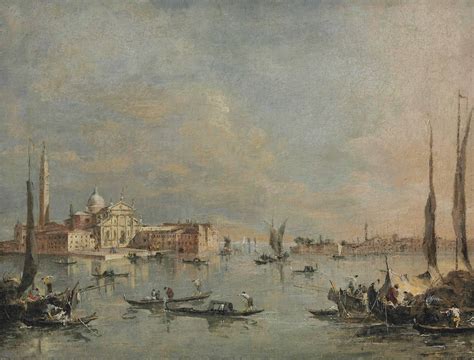 Francesco Guardi (Venice 1712-1793) , The Island of San Giorgio Maggiore, Venice, seen from the ...