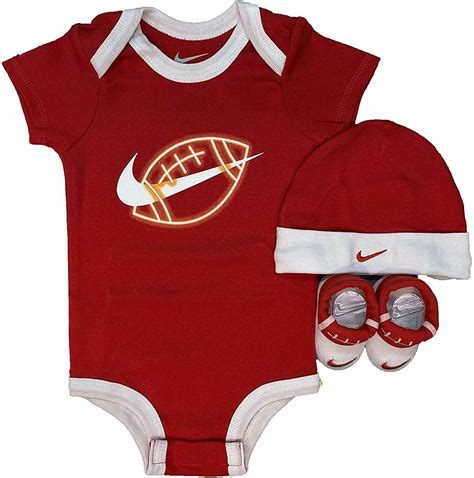 Nike - Nike Baby Bodysuit, Hat and Booties 3 Piece Set (Red/White), 0-6 ...