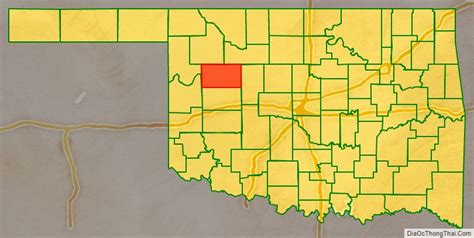 Map of Dewey County, Oklahoma - Thong Thai Real