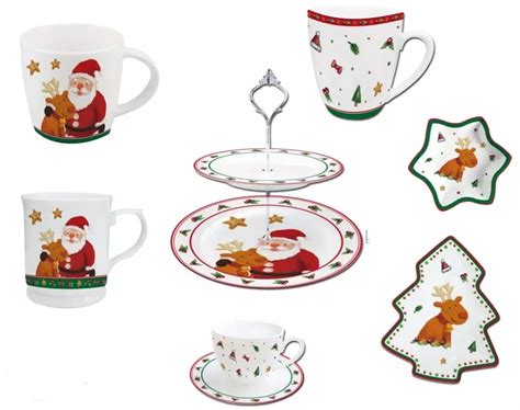 Excellent Daily Use Fine China Crockery Christmas Tree Patterned 20pcs ...