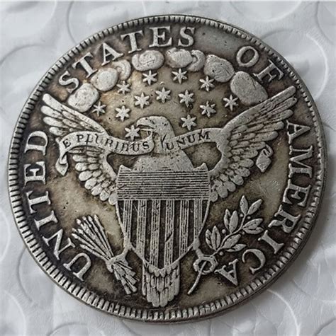 Rare Antique USA United States 1802 Liberty Silver Color Dollar Coin Explore Now - Dollars