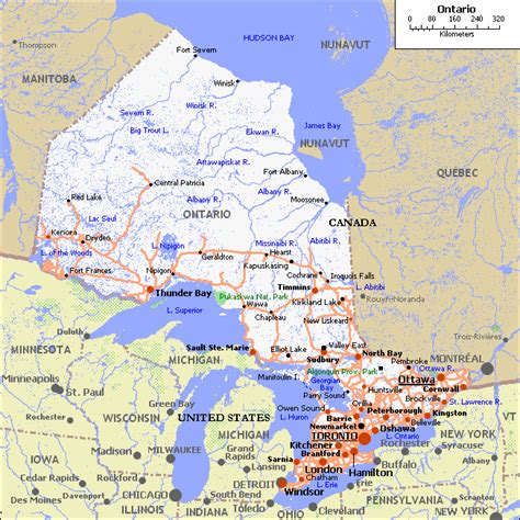 map of ontario - South America Maps - Map Pictures