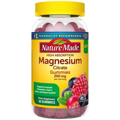 Nature Made Magnesium Citrate Gummies - 60ct : Target