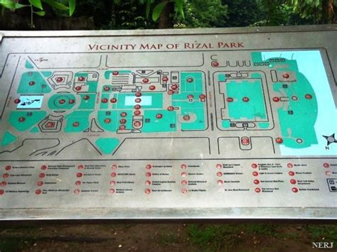 Vicinity Map Of Rizal Park - City of Manila | metal