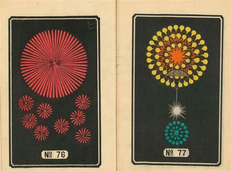 hundreds of historical japanese firework designs have been digitized