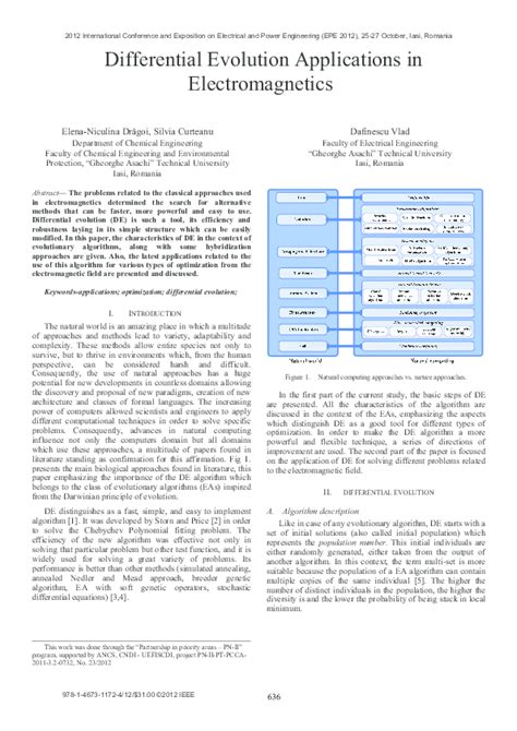 (PDF) Differential Evolution. Applications in electromagnetics | Elena ...