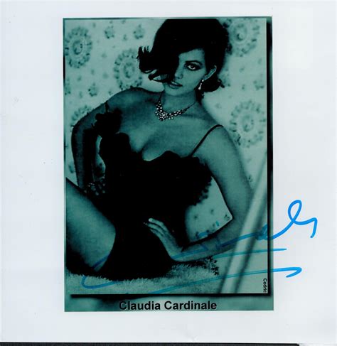 Bid Now: Claudia Cardinale signed Approx 8. 5x8. 5 black and white photo. Good condition. All ...