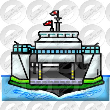 Ferry Picture for Classroom / Therapy Use - Great Ferry Clipart