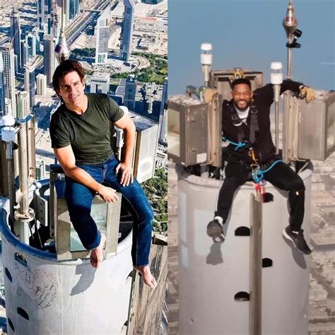 Tom Cruise sitting casually on Burj Khalifa vs Will Smith sitting 😅 : r ...