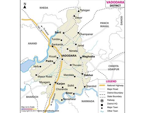 Buy Vadodara District Map online