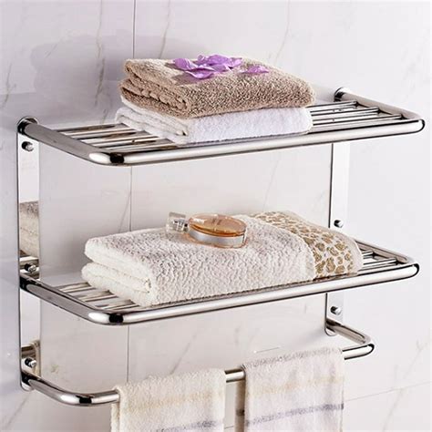 DOACT Towel Rack,Bathroom Shelf 3‑Tier Wall Mounting Rack with Towel ...