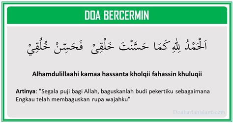 Bacaan Doa Ketika Bercermin Lengkap dengan Artinya - Doa Harian Islami