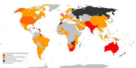 Current ICC Members by Membership status (International Cricket Council ...