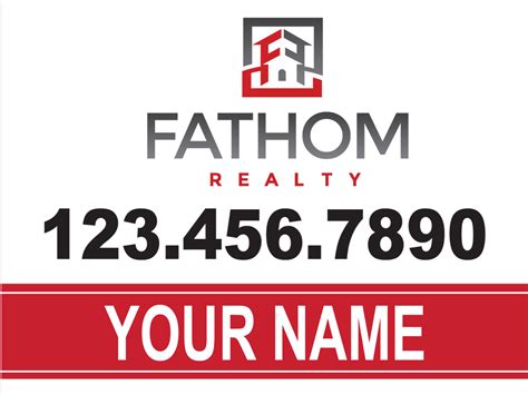 FATHOM Real Estate Signs - Goodies Signs