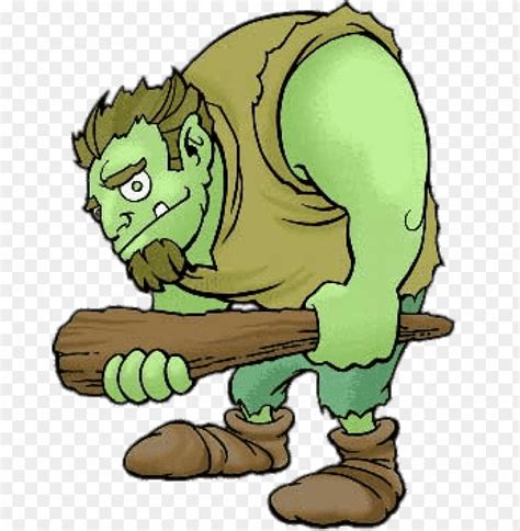 Ogre With Club PNG Image With Transparent Background | TOPpng