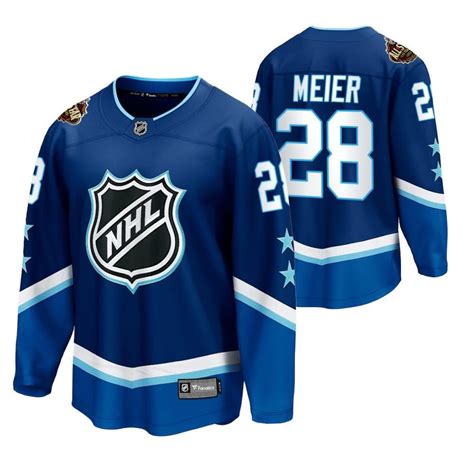 Men Timo Meier Sharks Blue 2022 All-Star 28 Jersey Western Conference ...