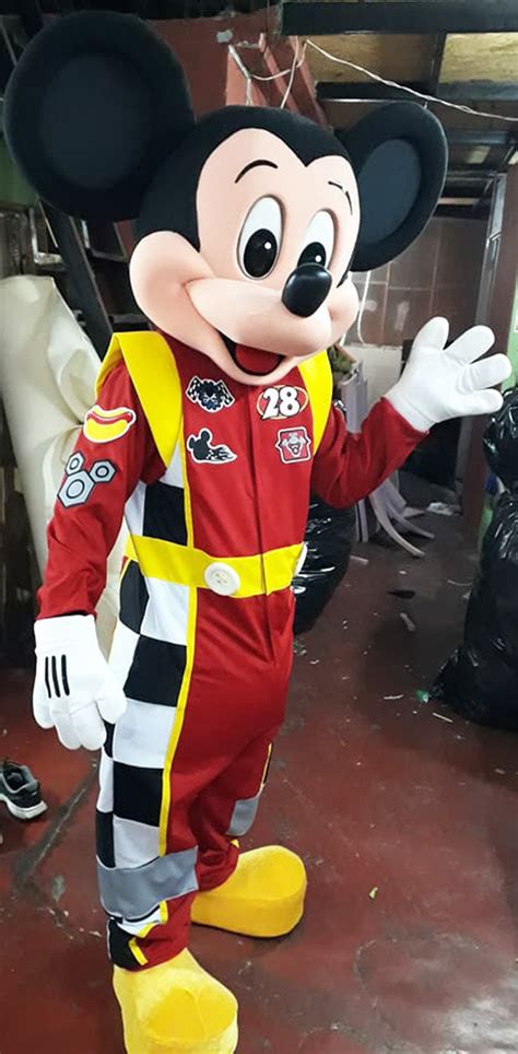 Mickey Mouse Mascot Costume Adult Mickey Racer Costume For Sale