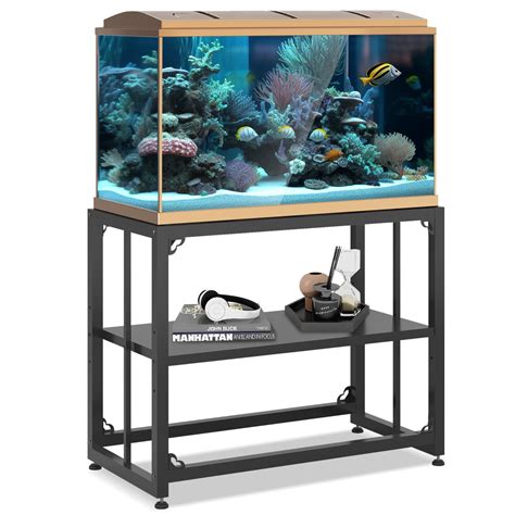 Grehitk Fish Tank Stand, 40 Gallon Aquarium Stand, Metal Aquarium ...