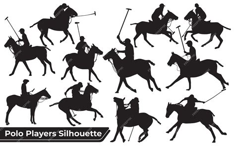 Premium Vector | Collection of Polo Player Silhouette vector