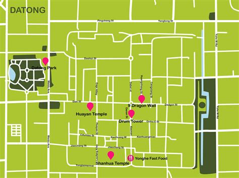 Datong travel map | Datong plane