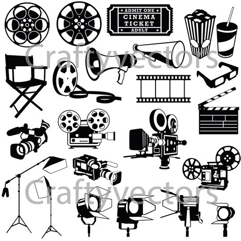 Movie and Film Props Vector File - Etsy UK