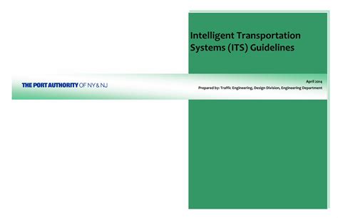 (PDF) Intelligent Transportation Systems (ITS) Guidelines · Intelligent Transportation Systems ...