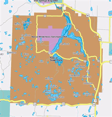 Itasca State Park Map – Map Of The Usa With State Names