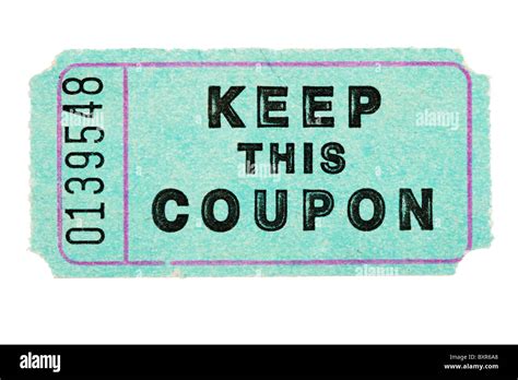 blue raffle coupon ticket with number isolated on white Stock Photo: 33701312 - Alamy