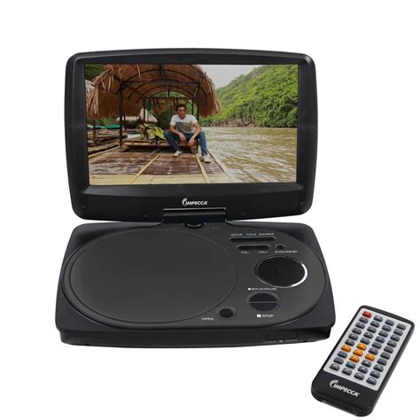 9 Inch Swivel Portable DVD Player, Black