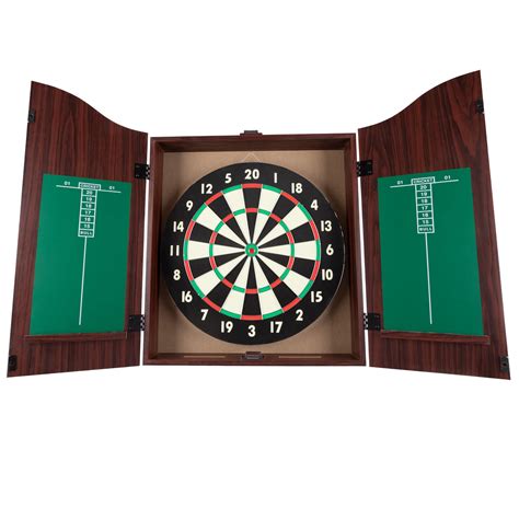 Dart Board Cabinet Set - Steel-Tip Dart Board Adult Game Bar Set for ...