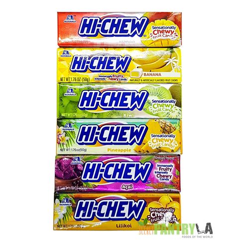 Hi-Chew Stick TROPICAL Chewy Fruit Candy by Morinaga 6 Assorted Flavor ...