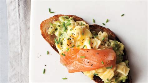 Scrambled Eggs, Avocado, and Smoked Salmon on Toast Recipe | Bon Appétit