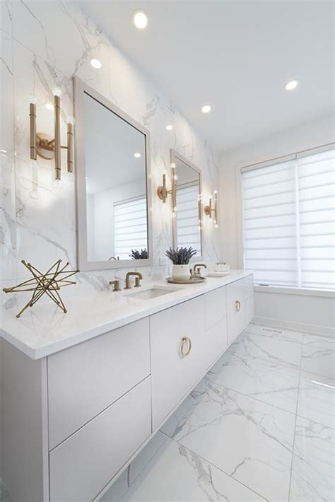 Bathroom Gallery: CHEO Dream Home White Bathroom Marble-Effect Tile ...