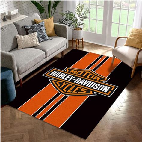 Harley Davidson Living Room Room Rugs Floor Decor Home Decor - Peto Rugs